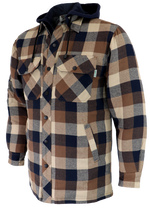 Chemise de flanelle doublée avec capuchon - 630DCF||Flanel lined shirt with hood - 630DCF