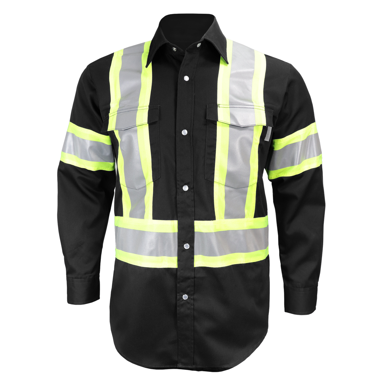 Chemise de travail haute visibilité à manches longues – 625SX4||625SX4 - Long sleeve shirt (snaps)