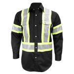 Chemise de travail haute visibilité à manches longues – 625SX4||625SX4 - Long sleeve shirt (snaps)
