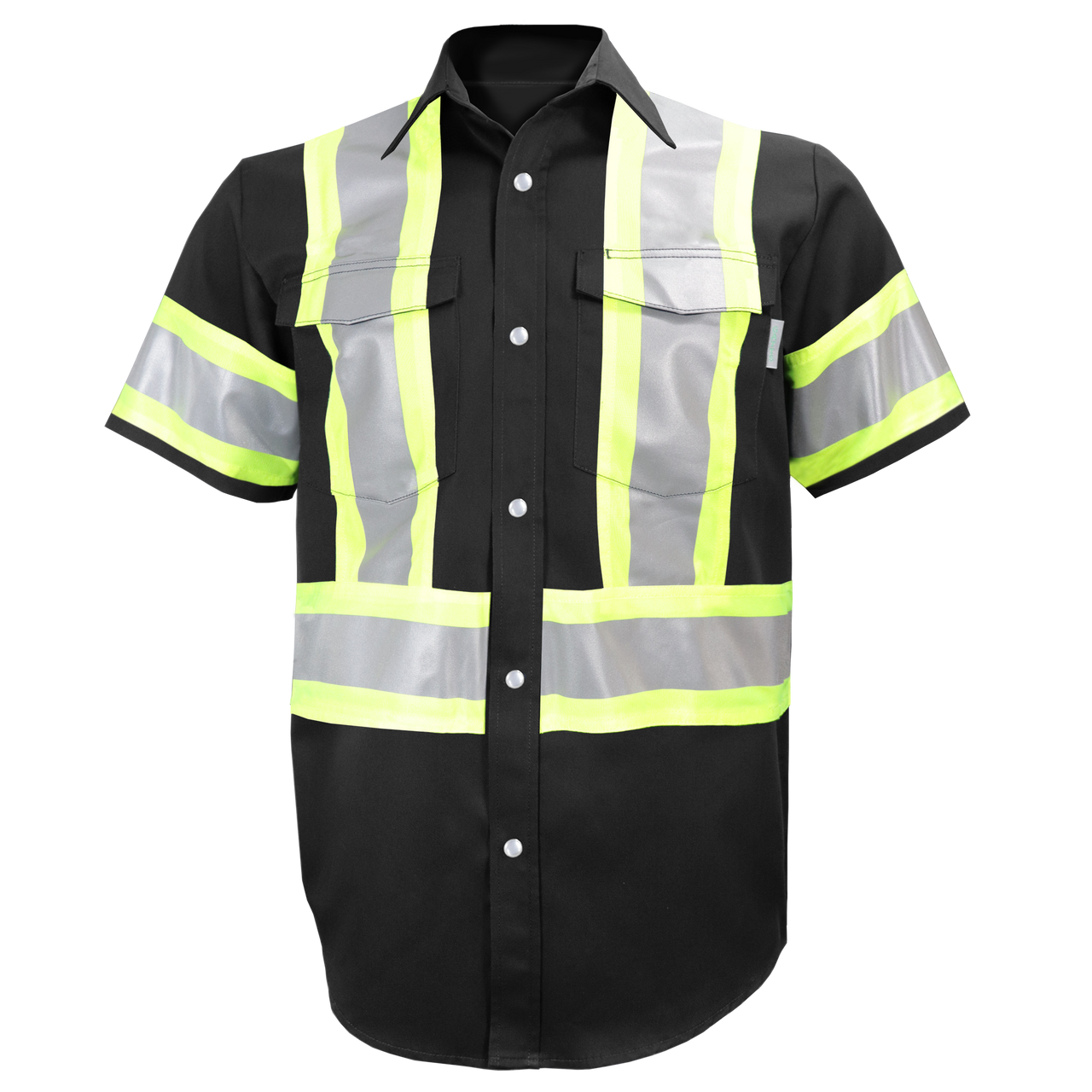 Chemise de travail haute visibilité à manches courtes – 650SX4||650SX4 - Short sleeves shirt (snaps)