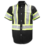 Chemise de travail haute visibilité à manches courtes – 650SX4||650SX4 - Short sleeves shirt (snaps)
