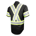 Chemise de travail haute visibilité à manches courtes – 650SX4||650SX4 - Short sleeves shirt (snaps)
