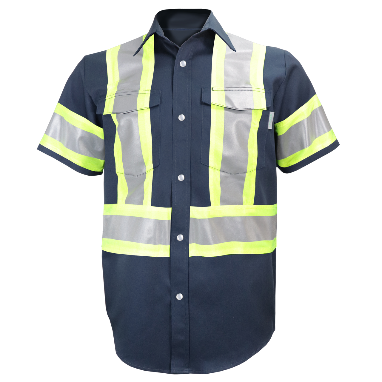 Chemise de travail haute visibilité à manches courtes – 650SX4||650SX4 - Short sleeves shirt (snaps)