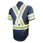 Chemise de travail haute visibilité à manches courtes – 650SX4||650SX4 - Short sleeves shirt (snaps)