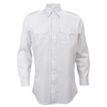 Chemise d’uniforme blanche style militaire à manches longues – 627 ||627 - Military Long sleeve shirt