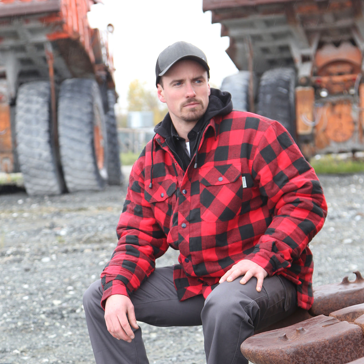Chemise de travail en flanelle doublée avec capuchon – 626DCF||626DCF - Flanel lined shirt with hood