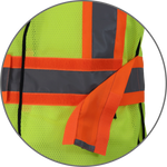 500X4 - Veste de Sécurité en Filet||Hi-Vis Safety 5 Tear-Away Mesh Vest