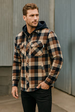 Chemise de flanelle doublée avec capuchon - 630DCF||Flanel lined shirt with hood - 630DCF