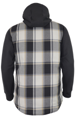 Chemise de sergé résistant, doublée, polar aux manches et capuchon - 632DC||Twill lined shirt with fleece hood and sleeves- 632DC