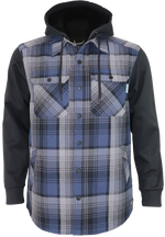Chemise de sergé résistant, doublée, polar aux manches et capuchon - 632DC||Twill lined shirt with fleece hood and sleeves- 632DC