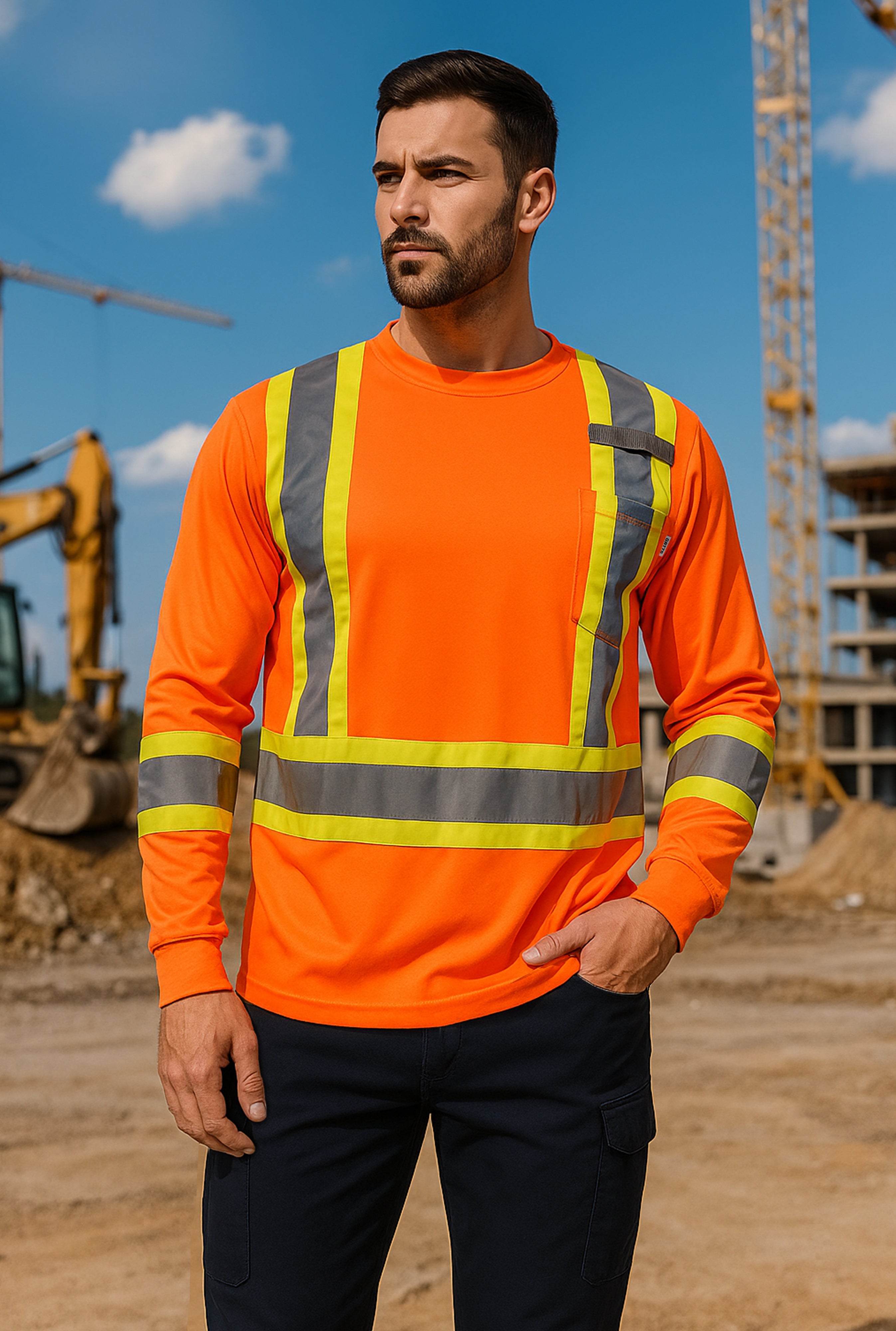 STX4LS Hi-Viz Long sleeves Shirt – GATTSWORKWEAR