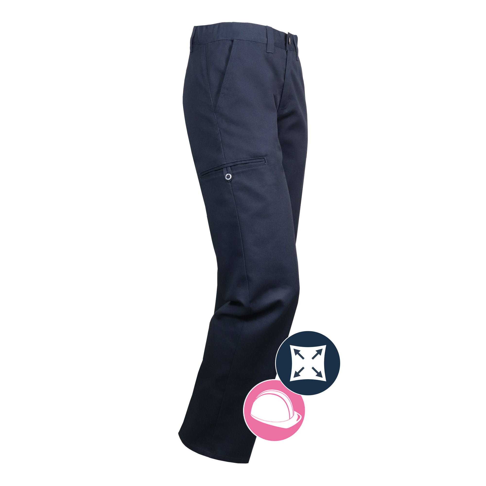Pantalon Grossesse Zeta Ville Style Workwear - Empiècement Extensible - Taille Mi-Haute - 70% Polyester 25% Viscose 5% Élasthanne